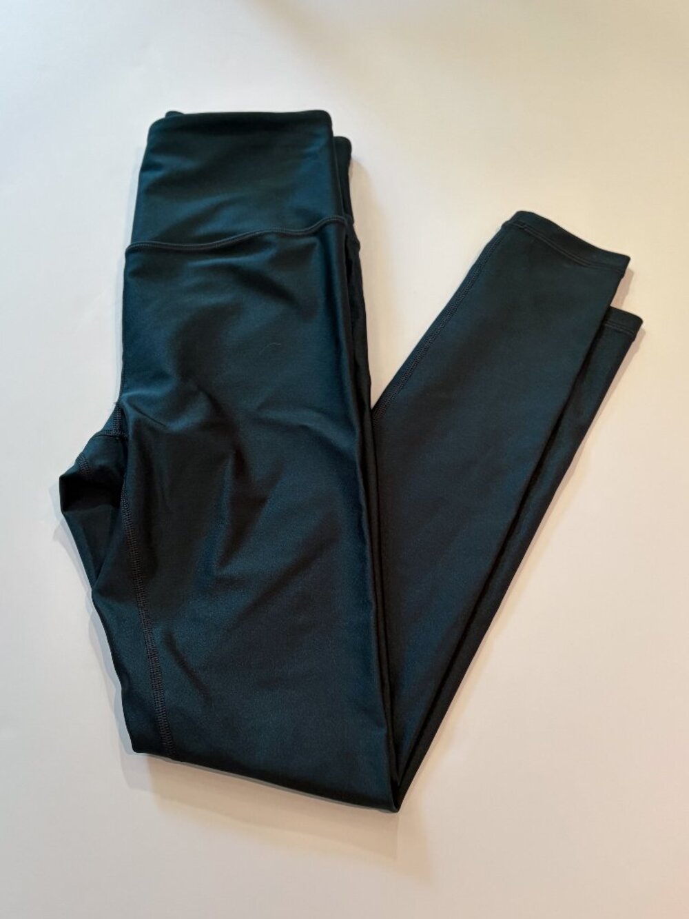 Athleta High Rise Shiny Navy Blue Leggings Women's XS Athletic Yoga Pants